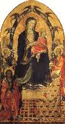 Gherardo Starnina Madonna and Child with SS.John the Baptist and Nicholas and Four Angels Spain oil painting artist